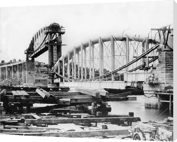 Royal Albert Bridge, under construction c1858