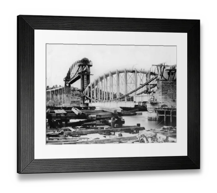 Framed Print : Royal Albert Bridge, under construction c1858