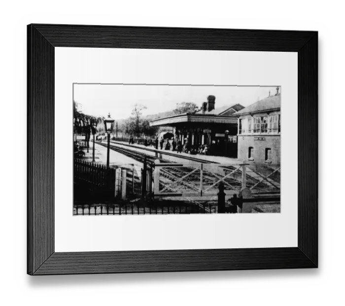 Framed Print : Midgham Station, c1890s Framed Print : Midgham Station, c1890s