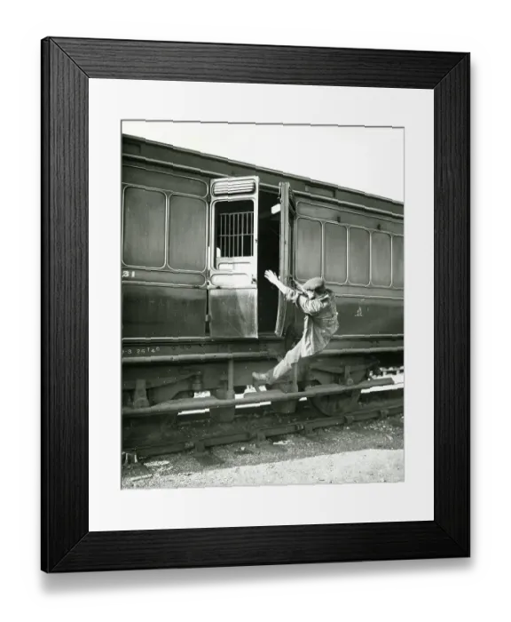 Framed Print : Staged accident image from the Safety Movement campaign, about 1913