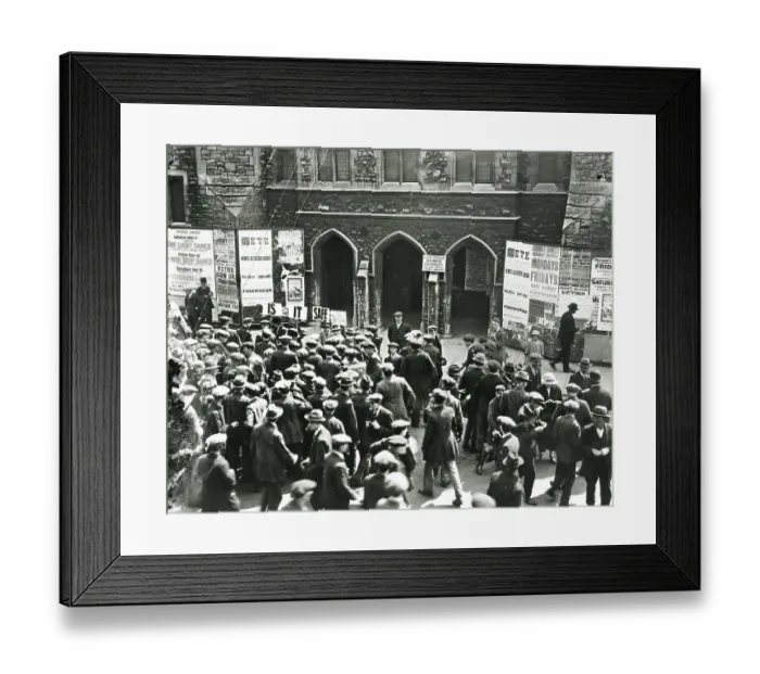 Framed Print : Handing out The Safety Talisman, Swindon, 1916 Framed Print : Handing out The Safety Talisman, Swindon, 1916