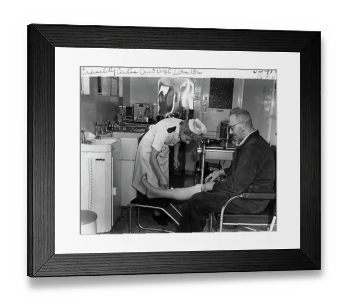 Framed Print : Carriage and Wagon Works Casualty Centre, 1962 Framed Print : Carriage and Wagon Works Casualty Centre, 1962