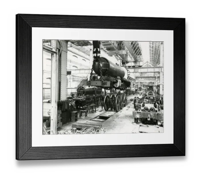 Framed Print : Wheeling a King Class locomotive, A Shop, 1927