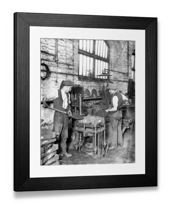 Framed Print : Apprentices in the Iron Foundry, 1920s