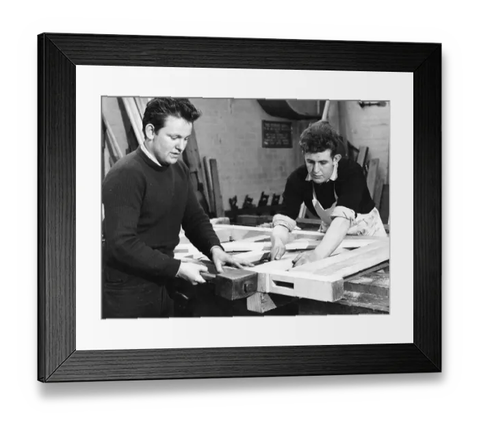 Framed Print : Carpentry lesson, Pre-Apprentice Training School, 1963 Framed Print : Carpentry lesson, Pre-Apprentice Training School, 1963