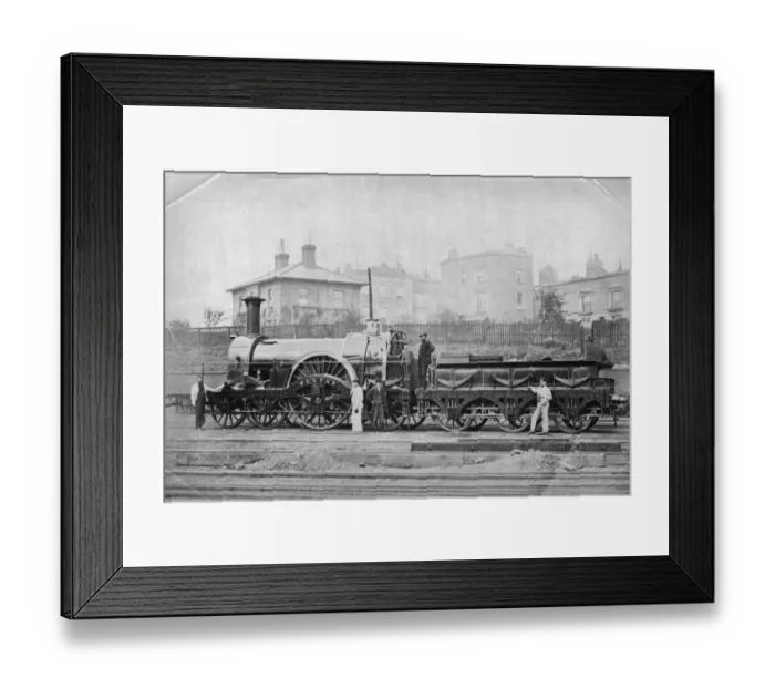 Framed Print : Sultan. 4-2-2 Broad Gauge locomotive built 1876. Rover class