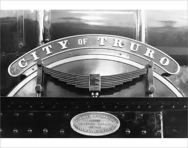 No 3440 City of Truro nameplate and build plate