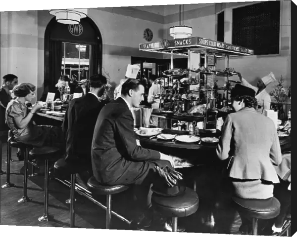Quick Lunch and Snack Bar at Paddington Station, 1936