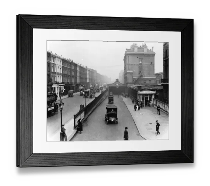 Framed Print : Departure side at Paddington Station, c. 1920