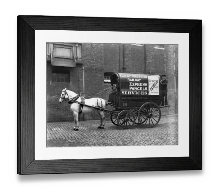 Framed Print : Express Parcels Delivery Van, 1933 Framed Print : Express Parcels Delivery Van, 1933