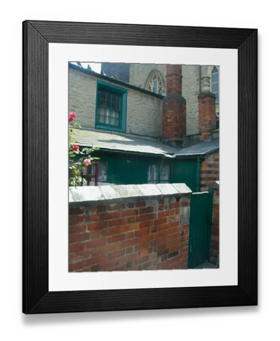 Framed Print : Back yard of No 34 Faringdon Road - present day Framed Print : Back yard of No 34 Faringdon Road - present day