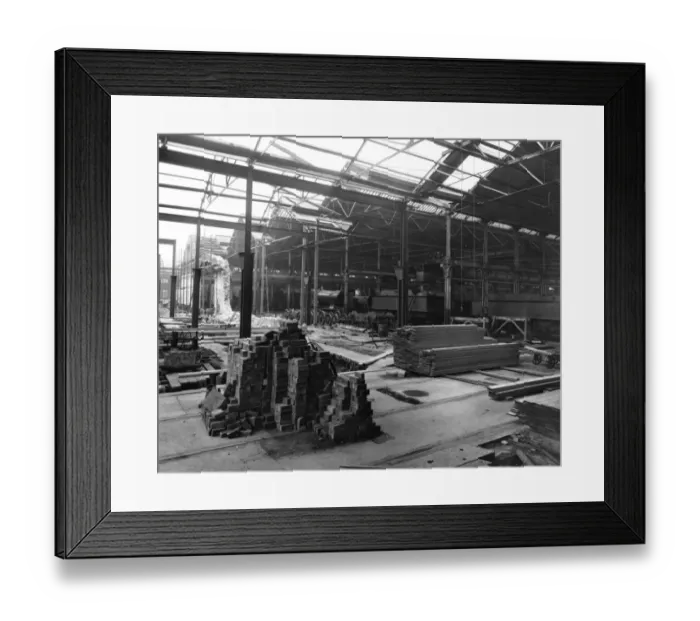 Framed Print : B Shed - extension, March 1930