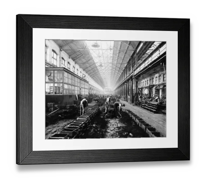 Framed Print : J Shop - Iron Foundry, 1924 Framed Print : J Shop - Iron Foundry, 1924