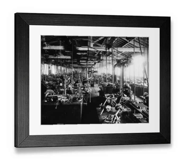 Framed Print : R Shop tool room, 1907