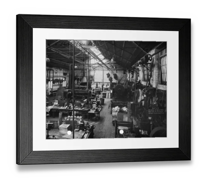 Framed Print : T Shop - Brass Finishers, 1954