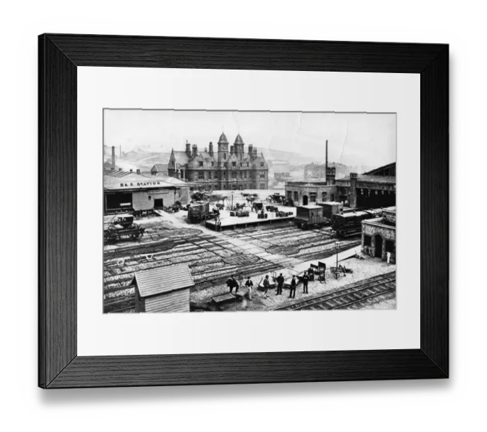 Framed Print : Bristol and Exeter Railway Station, Bristol, 1870