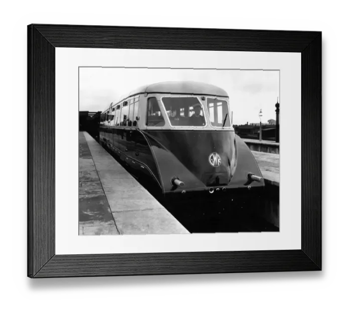 Framed Print : Diesel Railcar No 4 at Cardiff, 1934