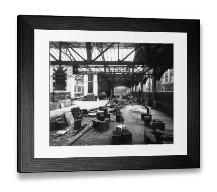 Framed Print : Birmingham Snow Hill, under construction, c. 1910