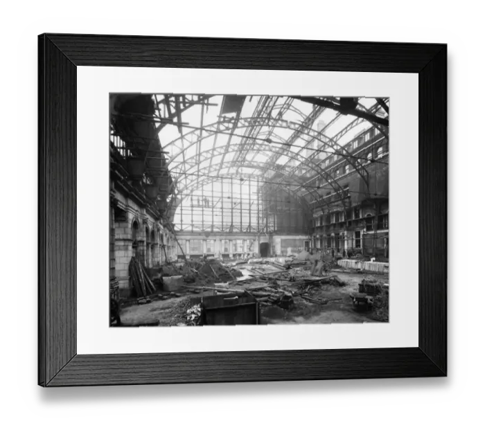 Framed Print : Birmingham Snow Hill, under construction, c. 1910 Framed Print : Birmingham Snow Hill, under construction, c. 1910