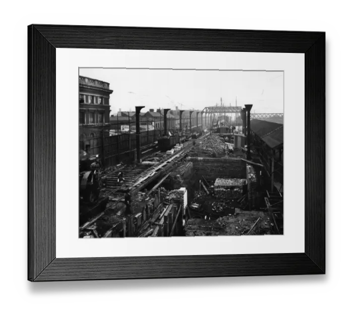 Framed Print : Birmingham Snow Hill, under construction, c. 1910