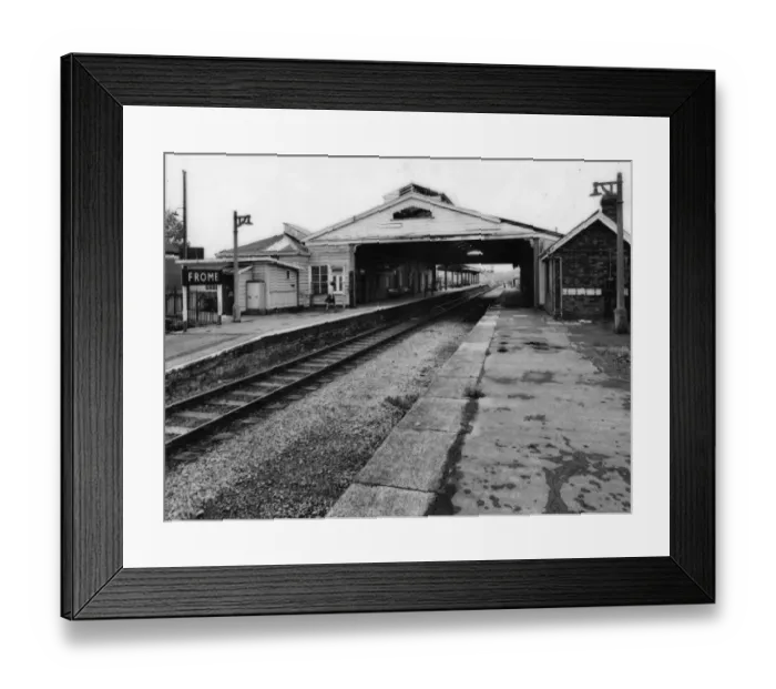 Framed Print : Frome Station, Somerset, c. 1970