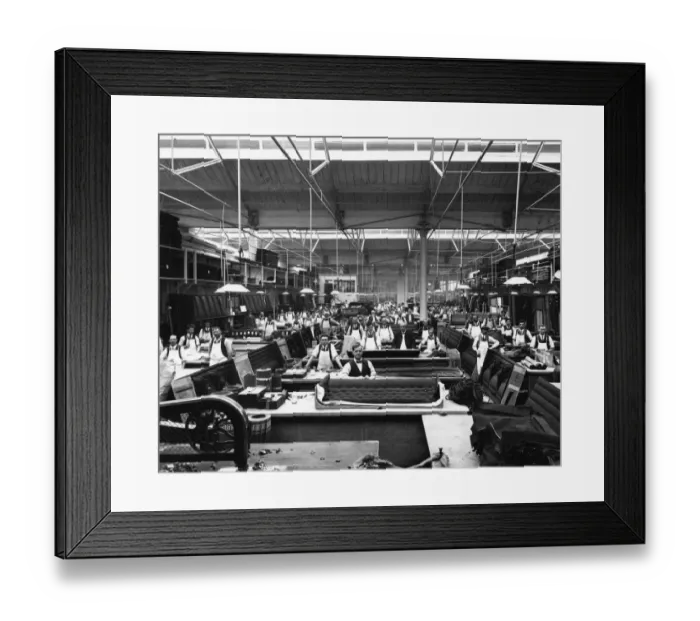 Framed Print : No 9 Carriage Trimming Shop, February 1913 Framed Print : No 9 Carriage Trimming Shop, February 1913