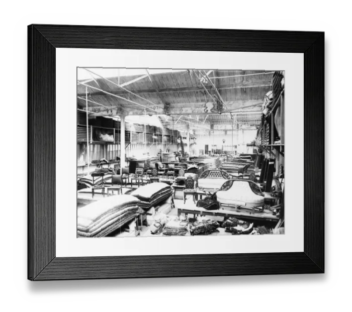 Framed Print : No 9 Shop, Carriage Trimming Shop, c1906