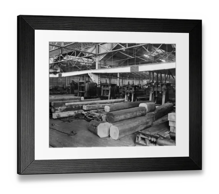 Framed Print : No 2 Shop, Sawmill, 1907 Framed Print : No 2 Shop, Sawmill, 1907