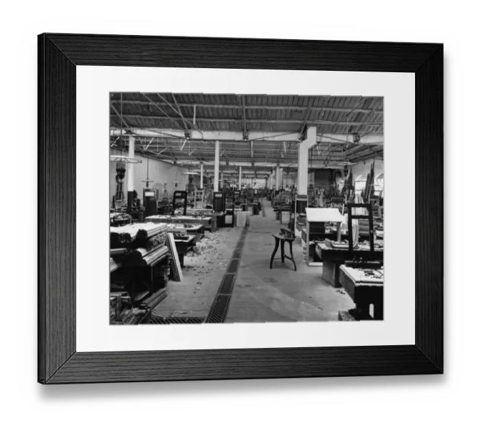 Framed Print : No 7 Carriage Finishing Shop, 1907 Framed Print : No 7 Carriage Finishing Shop, 1907