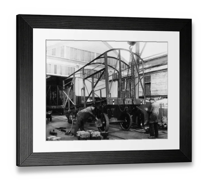 Framed Print : No 21 Shop, Wagon Repair Shop, c. 1950s Framed Print : No 21 Shop, Wagon Repair Shop, c. 1950s