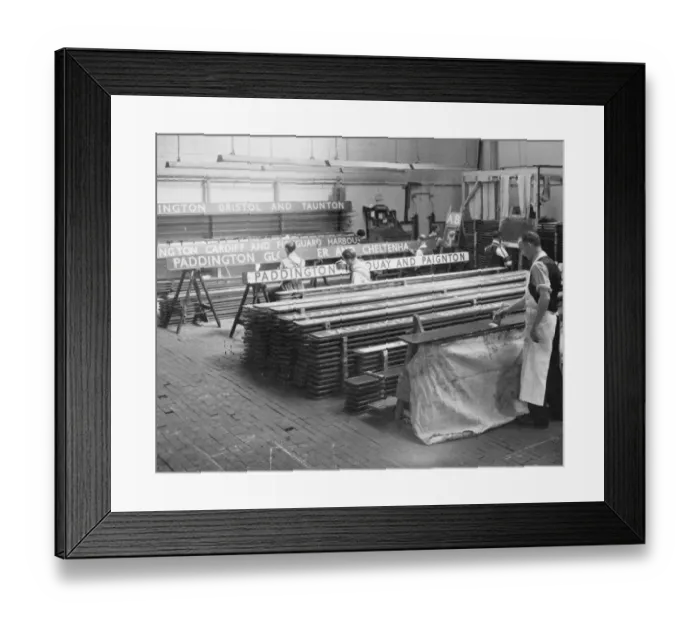 Framed Print : No 12c Shop, Carriage Paint Shop, 1950s Framed Print : No 12c Shop, Carriage Paint Shop, 1950s