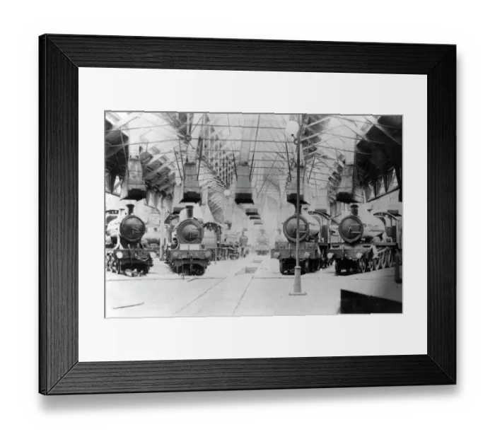 Framed Print : Old Oak Common Engine Shed, c1910