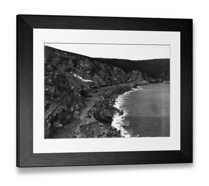 Framed Print : Construction of Fishguard Harbour Station, Pembrokeshire, c1905