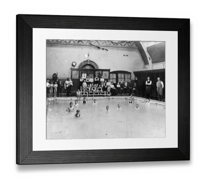 Framed Print : Small Swimming Bath, c1905 Framed Print : Small Swimming Bath, c1905