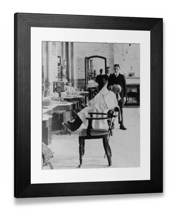 Framed Print : Medical Fund Hairdressing Room, Milton Road, c1910