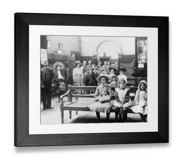 Framed Print : Medical Fund Dispensary Waiting Room, c1910