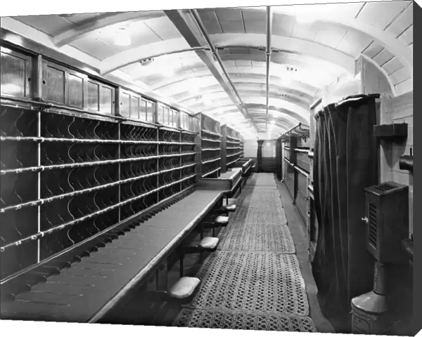 Interior of Post Office Sorting Van, 1937