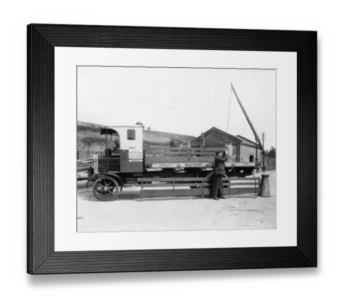 Framed Print : GWR 4 Ton Thornycroft Lorry, 1929