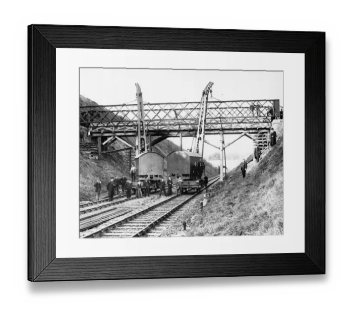 Framed Print : Footbridge at Saltford, c1900