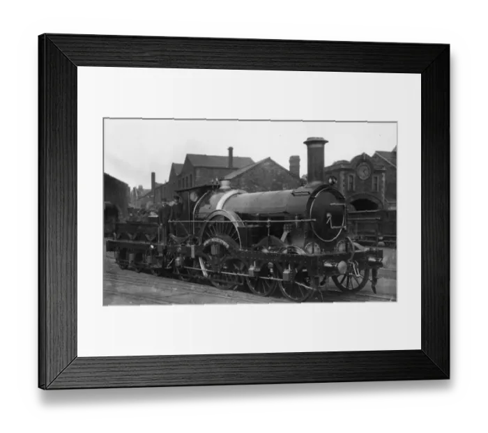 Framed Print : Swallow. 4-2-2 Rover class locomotive. Built 1871. Rebuild of Iron Duke class