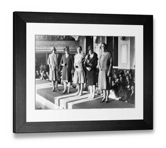 Framed Print : Fashion Show in the Mechanics Institute c. 1920s