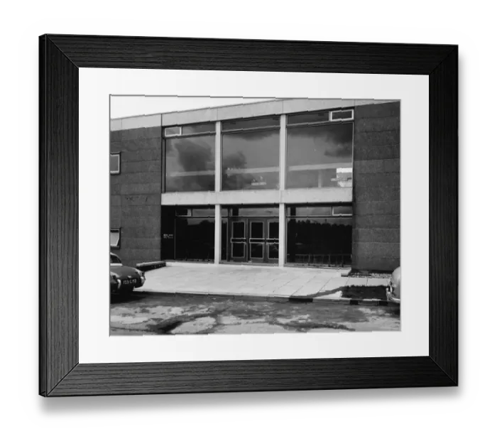 Framed Print : Apprentice Training School Main Entrance, c1960s Framed Print : Apprentice Training School Main Entrance, c1960s