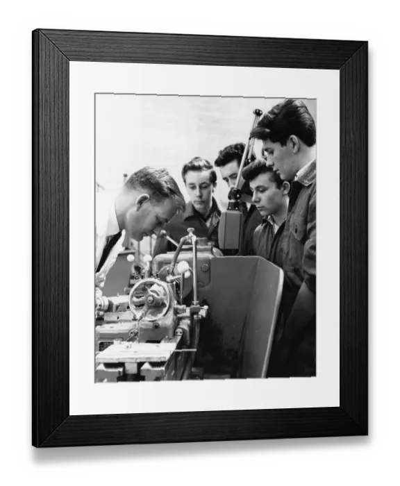 Framed Print : Apprentice Training School, Dean Street, Swindon, 1963 Framed Print : Apprentice Training School, Dean Street, Swindon, 1963