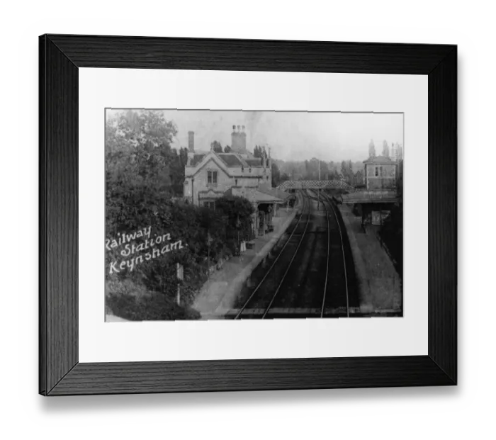 Framed Print : Keynsham Station, Somerset, c. 1900