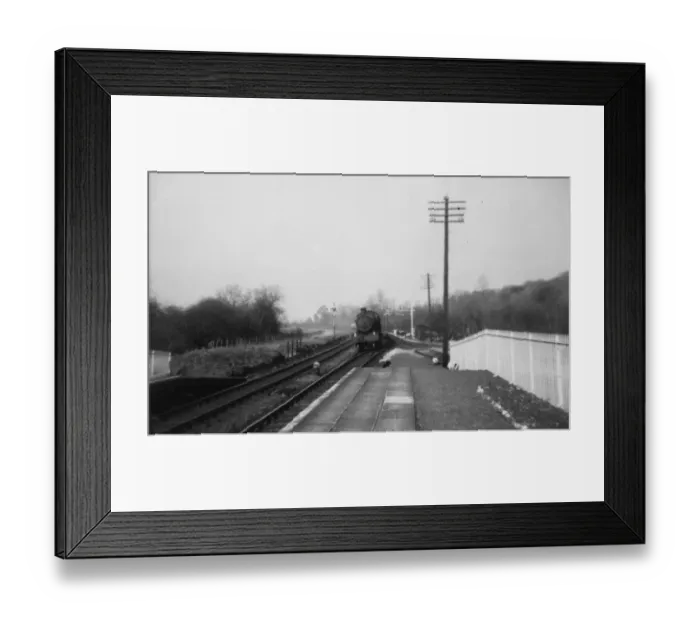 Framed Print : Midgham Station, looking west, 16th April 1956 Framed Print : Midgham Station, looking west, 16th April 1956