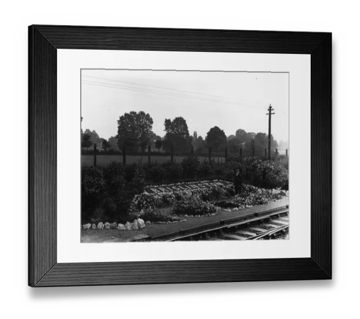 Framed Print : Brislington Station Garden, 1906 Framed Print : Brislington Station Garden, 1906