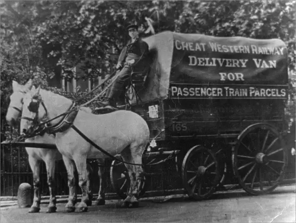 Great Western Railway Horse Drawn Delivery Van, c1910
