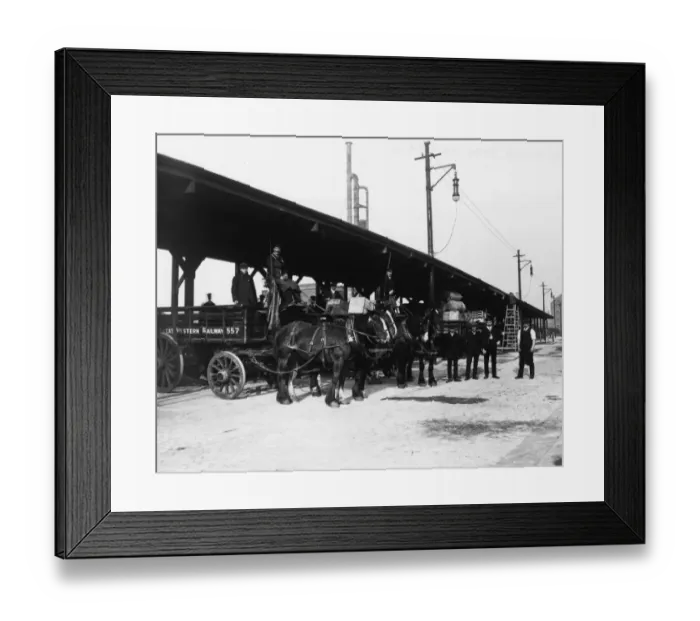 Framed Print : Goods Depot, South Lambeth, 1909 Framed Print : Goods Depot, South Lambeth, 1909