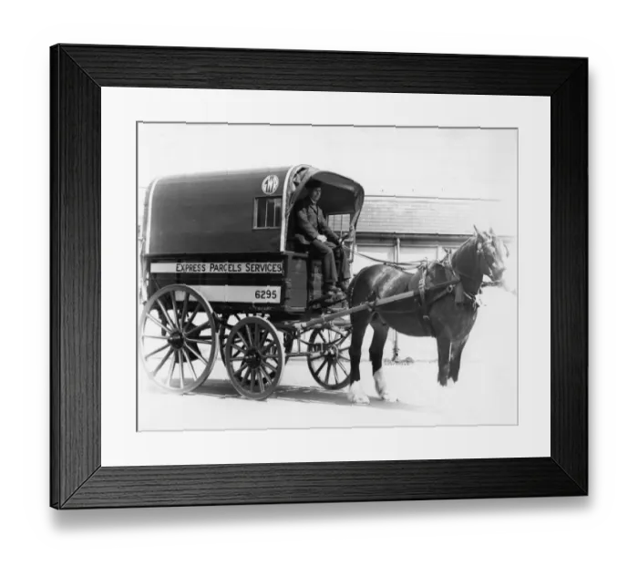 Framed Print : GWR Horse Drawn Express Parcels Cart Framed Print : GWR Horse Drawn Express Parcels Cart