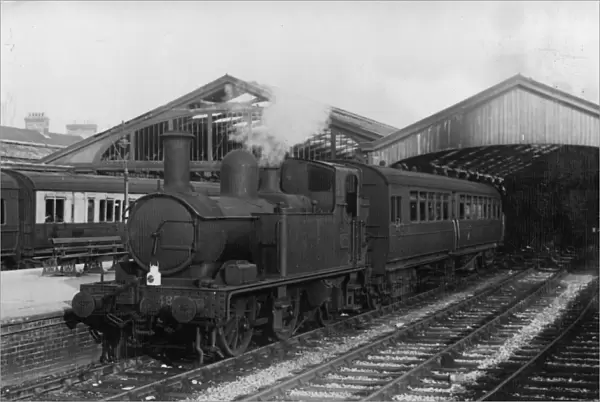 Autotrain departing from Weymouth Station, Dorset, 1947